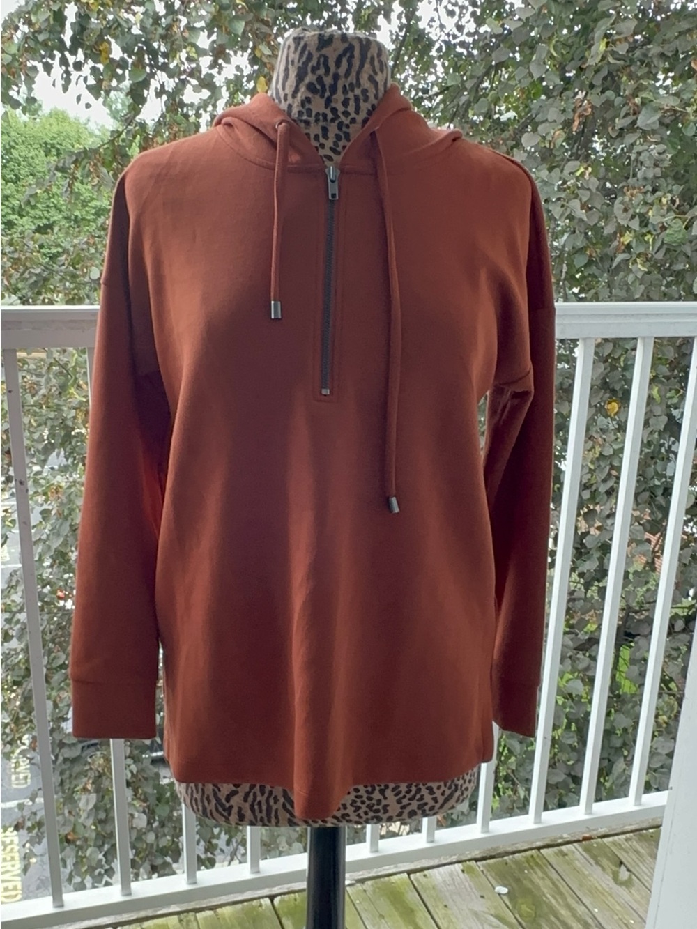 Half-Zip Hooded Women's Sweater